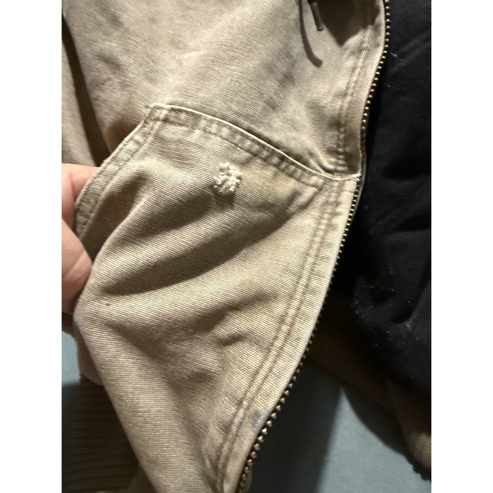 Carhartt J130 Desert Duck Jacket XL Hooded Quilt Lined Workwear - Picture 11 of 15